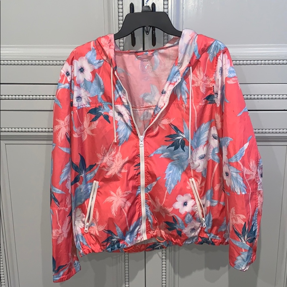 Floral thin rain jacket